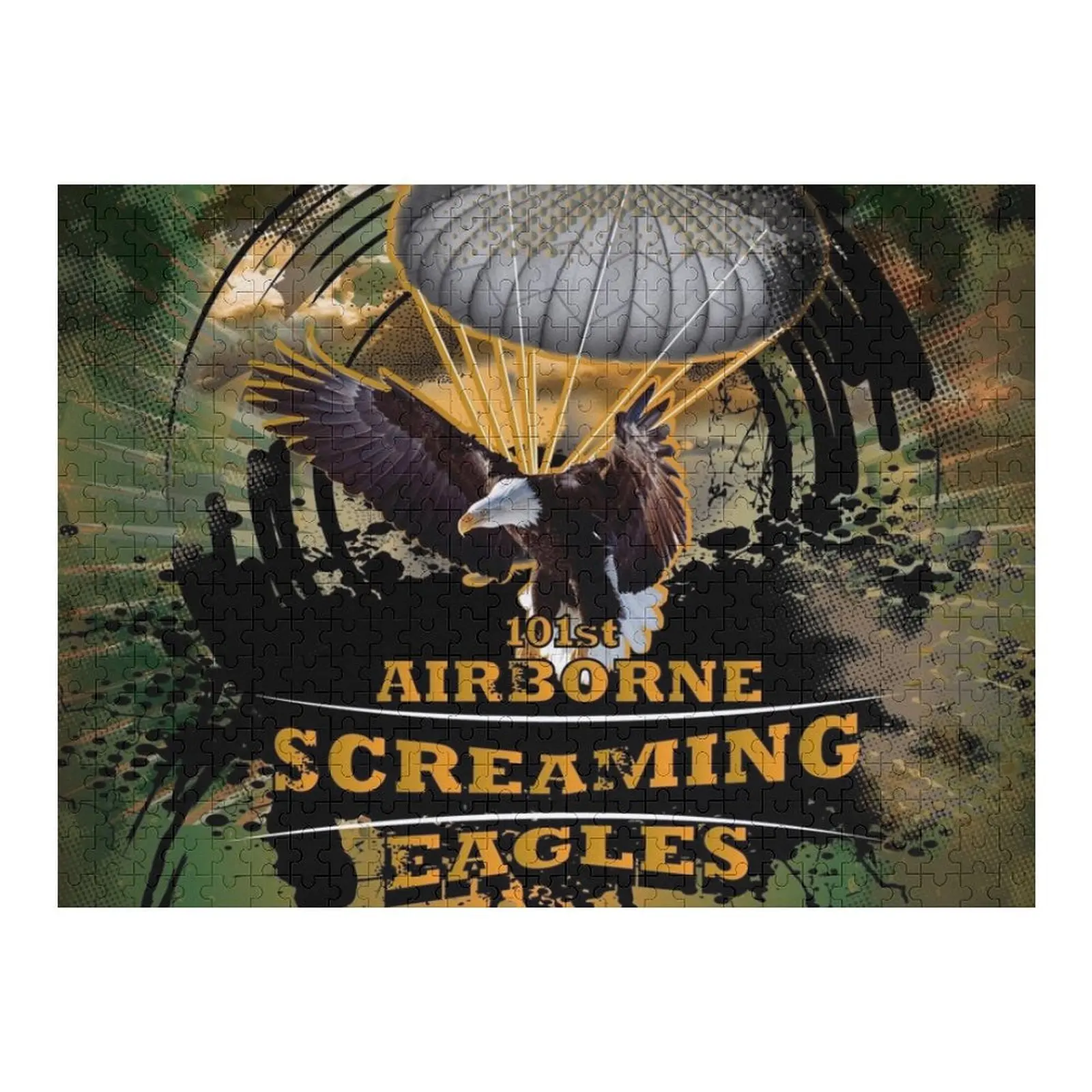

Screaming Eagles Airborne Jigsaw Puzzle Custom With Photo Custom Child Gift Custom Gifts Woods For Adults Puzzle