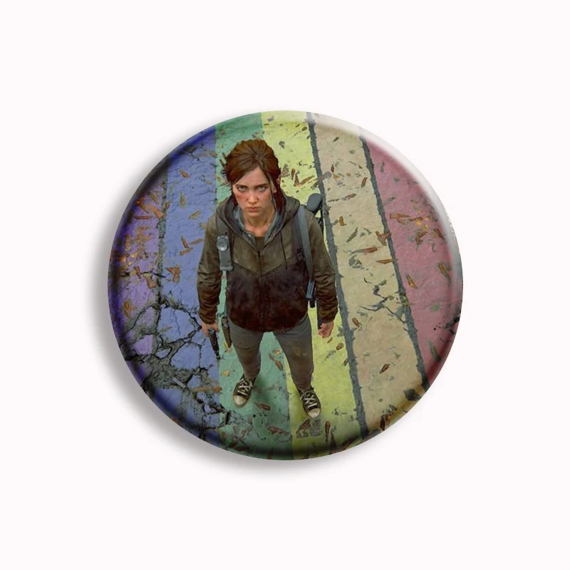 The Last Of Us Part 2 Ellie Button Pin Creative Game Character Funny Meme Brooch Badge Bag Accessories Fans Game Jewelry Gift