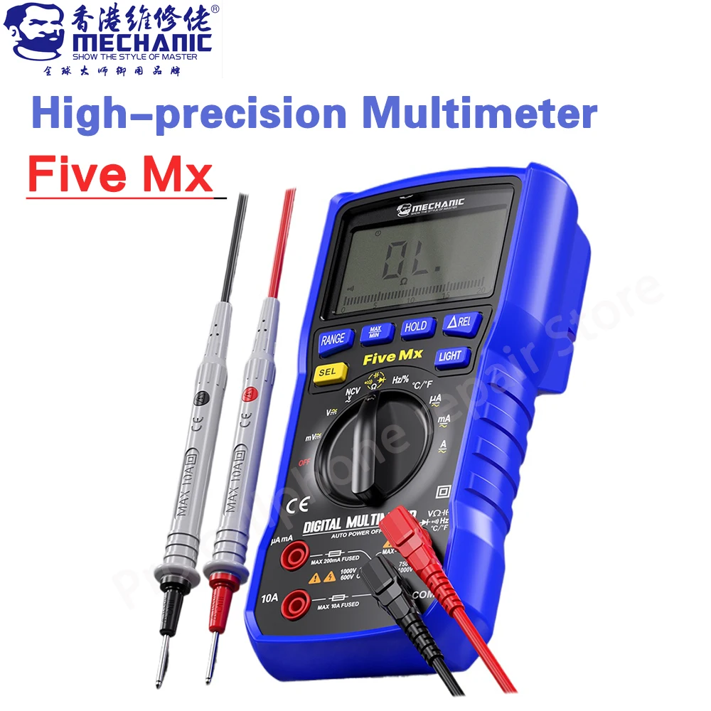 MECHANIC Five MX Digital Multimeter 20000 Counts Voltage Resistance Meter DC/AC Current Meter with LCD Backlight NCV Multimeter