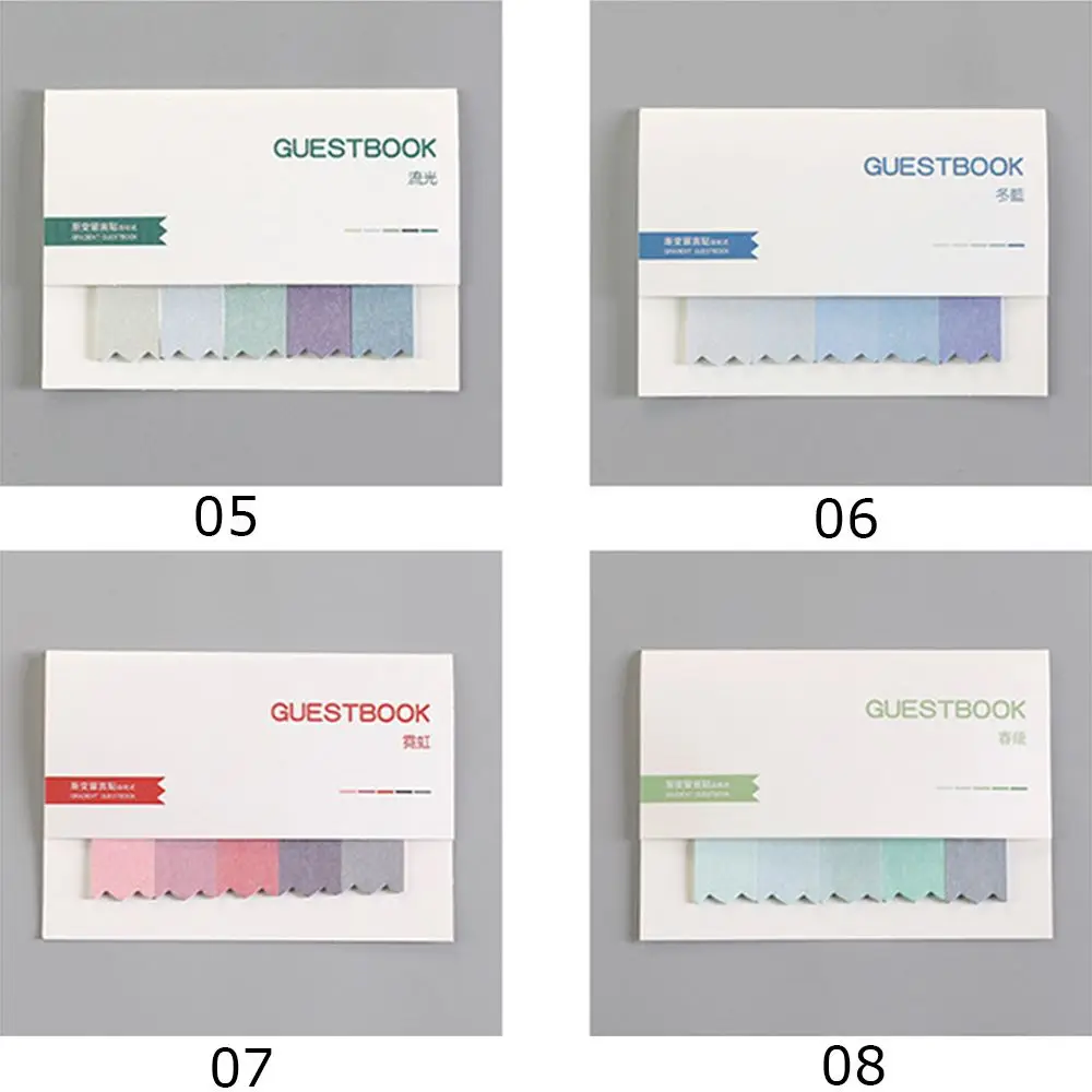 5 Colors N Times Flags Tabs Message Notes Bookmark Marker Kawaii Memo Pad Sticky Notes Index Stickers Stationery Sticker