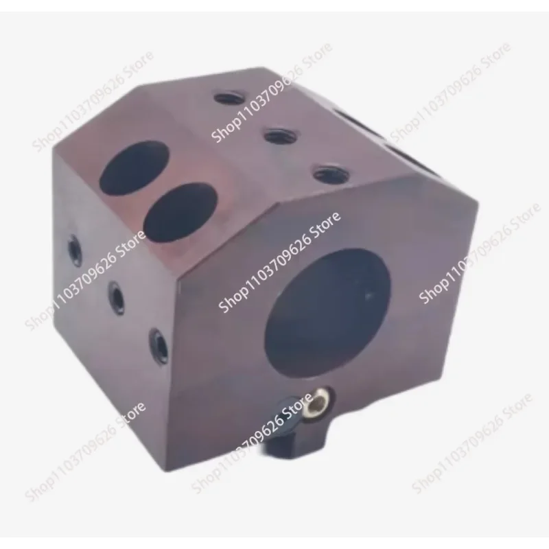 CNC Slant Rail Lathe Turret Tool Block, U Drill Tool Holder With Internal Water Outlet for Boring & End Face Machining