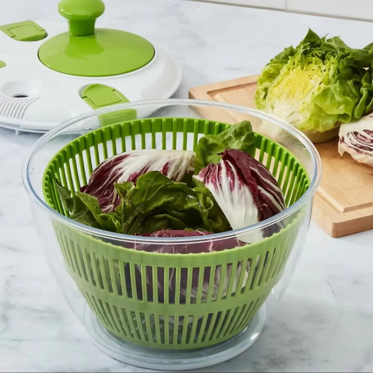 Salad Spinner- Wash, Spin & Dry Salad Greens, Fruits & Vegetables,Capacity: 5 liters