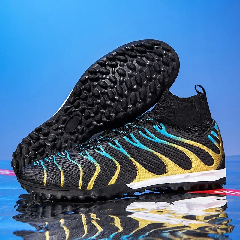 Männer Fußball Schuhe Sport FG/TF Outdoor Fußball Stiefel Training Jungen Spiel Rutschfeste Lange Spikes Stollen Indoor Futsal komfortable – Detail 7
