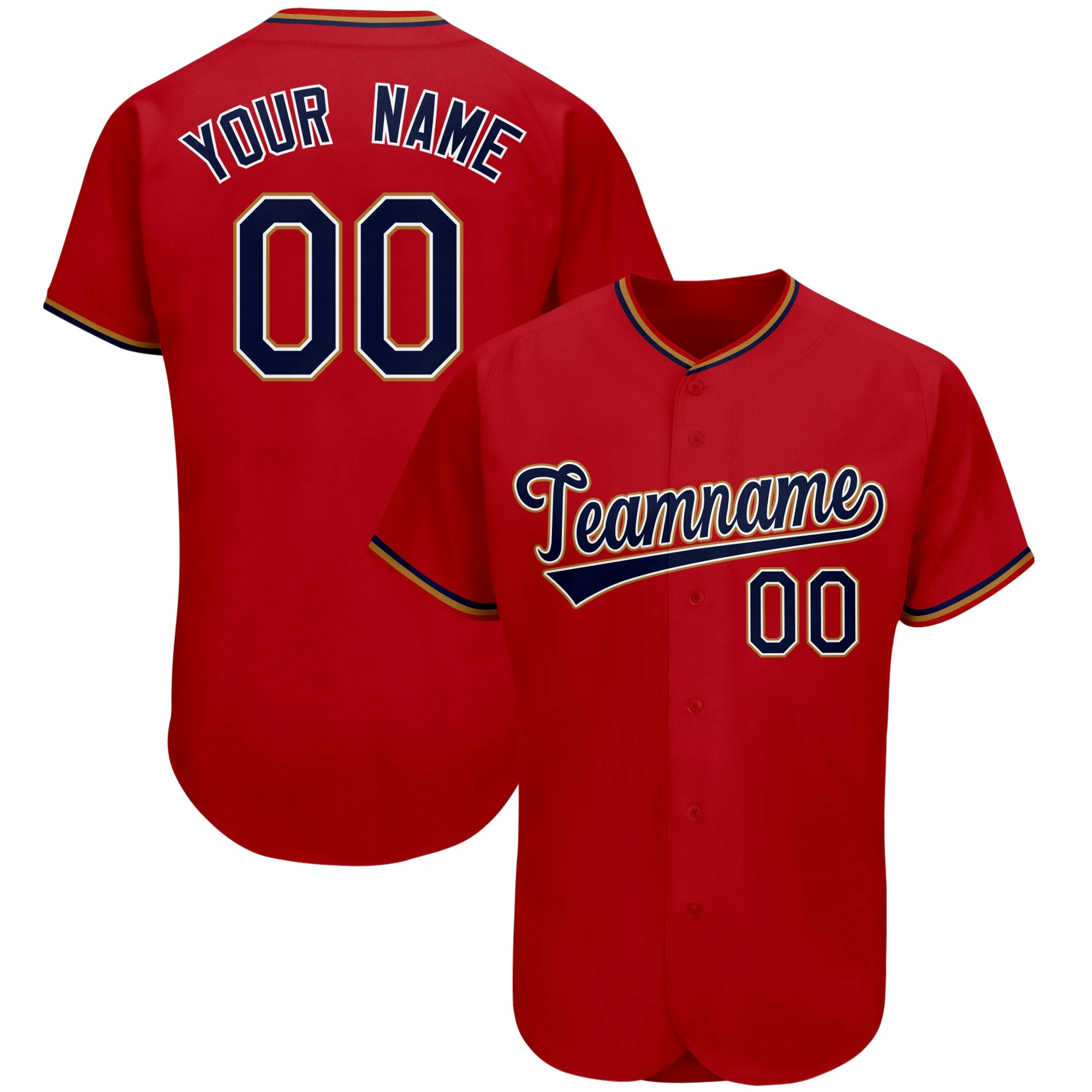 

Customized Baseball Jersey Training Athlete's Sportwear Name&Number Printed Any Color Button down Shirts for Men/Women/Youth