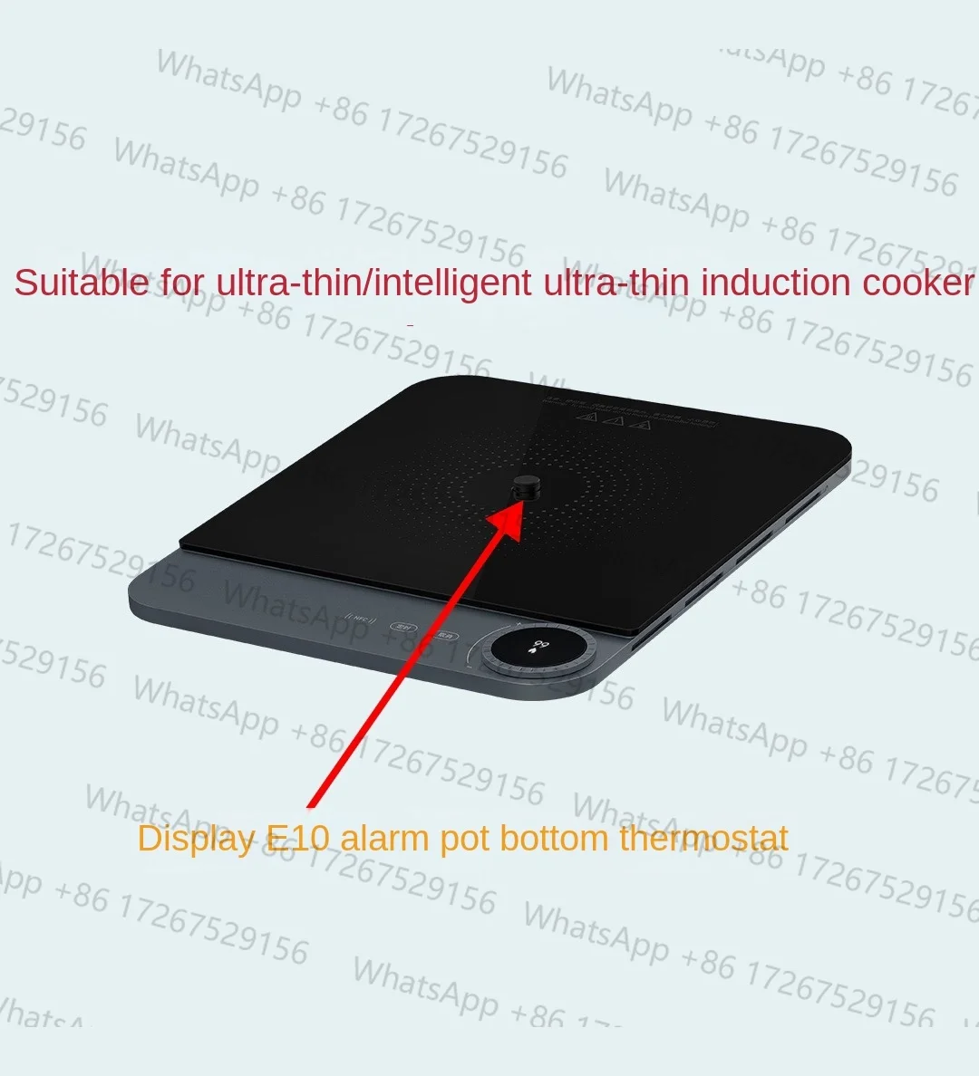 induction cooktop pan bottom temperature probe E10 alarm accessories MCL01M