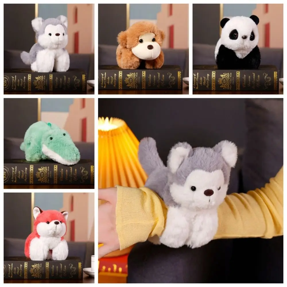 مع التصفيق دائرة الباندا سوار ألعاب من نسيج مخملي الكلب ديناصور التمساح القرد سوار سلسلة لعبة Plushies لينة