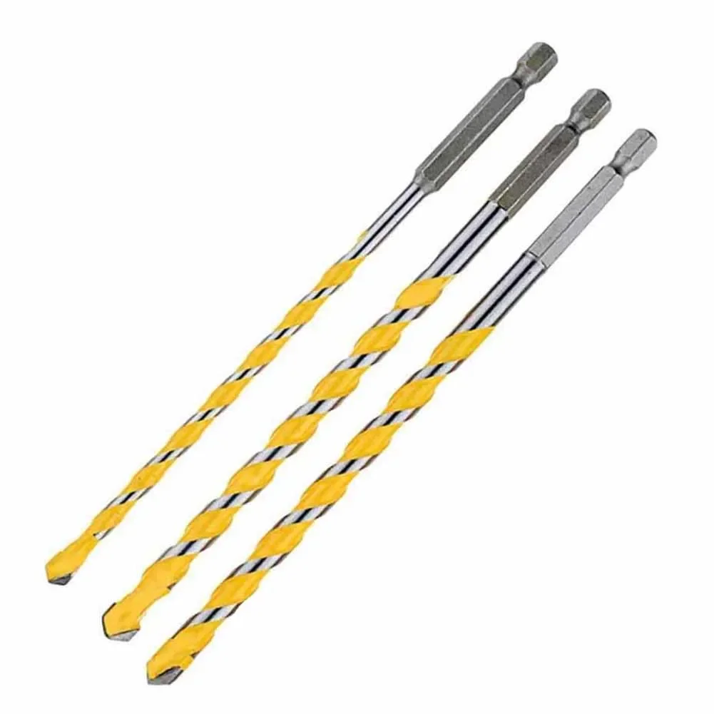 

Granite Stone Tiles For Ceramic Drill Bit 1/4" Hex Shank For Concrete Brick Stone Yellow Power Tool Parts New