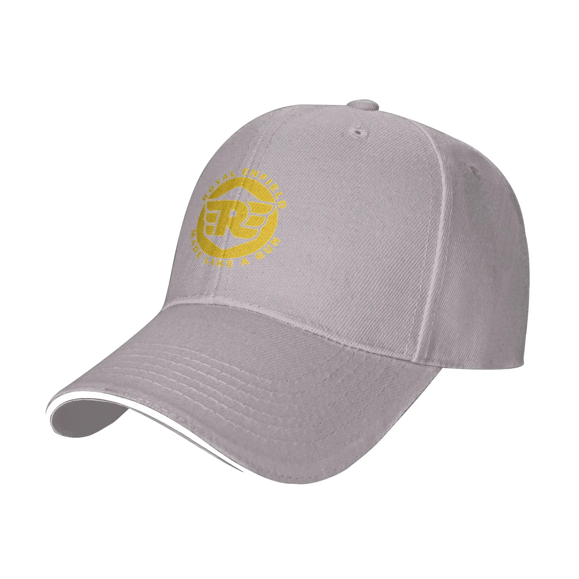 Fashion simple yellow vintage royals enfield  Curved Brim Baseball Cap Park Stroll Luxury Woman Cap