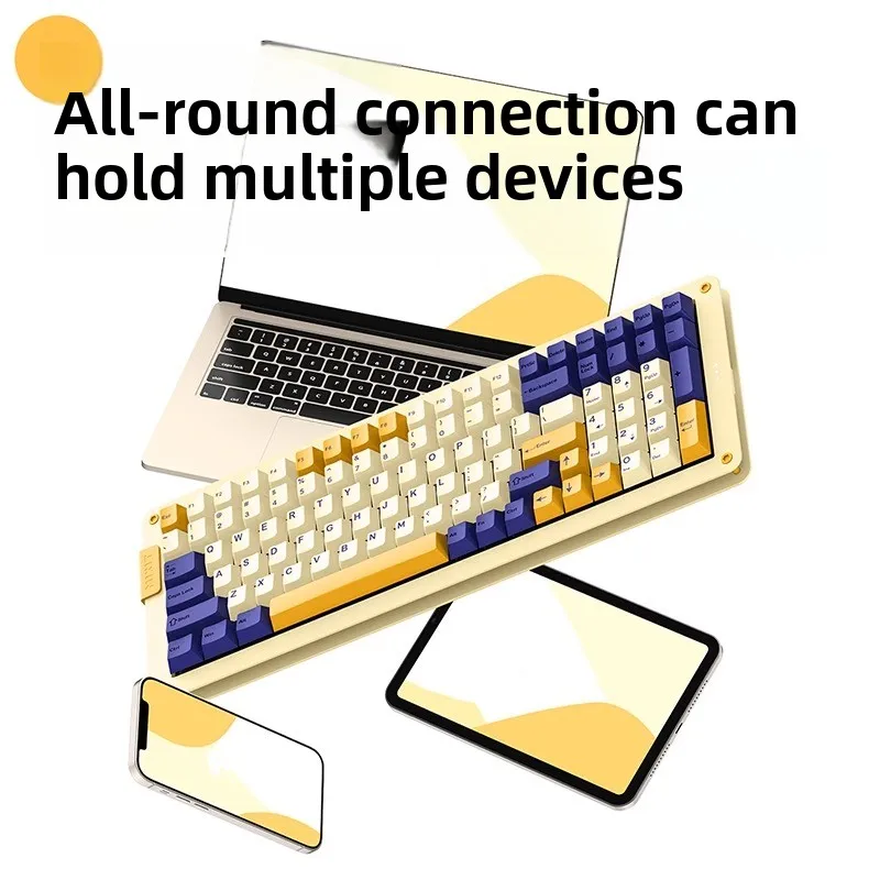 GH96 explorer three-mode wireless mechanical keyboard bluetooth e-sports game office RGBhot-swappable shaft tea shaft red shaft