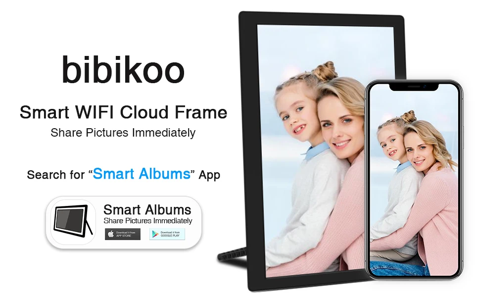 Hi-Link New AI Intelligent Electronic Digital Photo Frame 10.1-inch LCD Screen Resolution 1024X600 px Built-in 4/8/16GB Storage