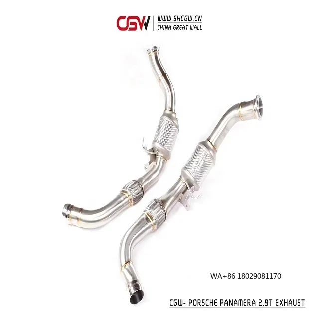 

High Performance Active Sound Exhaust Muffler Downpipe with Heat Shield for 971 2.9T Header