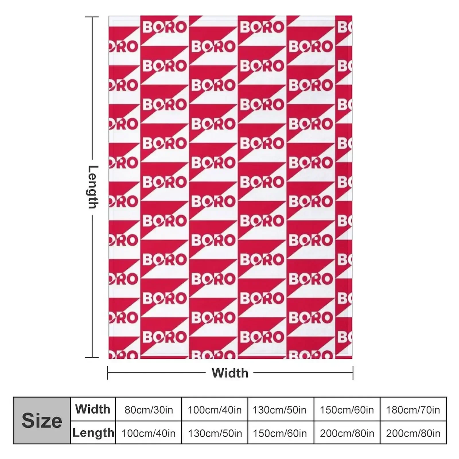 Middlesbrough Football Club - Boro Diagonal Throw Blanket Soft Big Loose Decorative Sofas Blankets