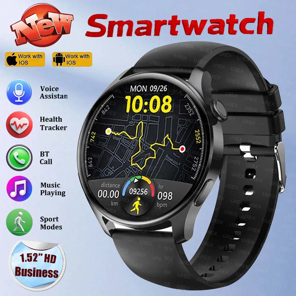 

New 2026 Bluetooth Call Smart Watch Men GPS Outdoor Sports Fitness Model Health Heart Rate Monitor Smartwatches Watches Classic