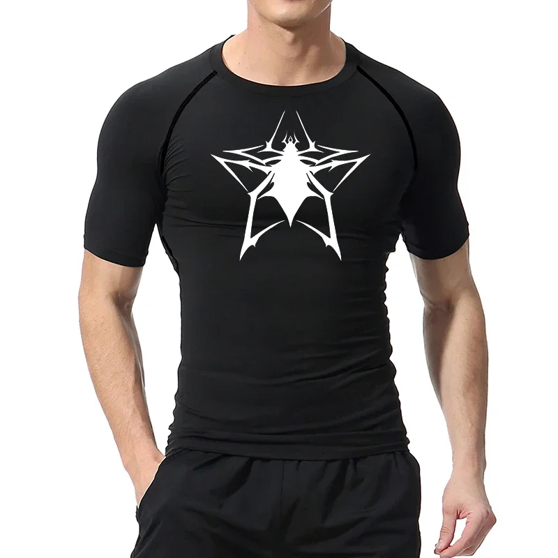 Spider Graphic Compression Shirts for Men Sport Quick Dry Tshirts Tops Gym Workout Running Undershirts Base Layer Rash Guard