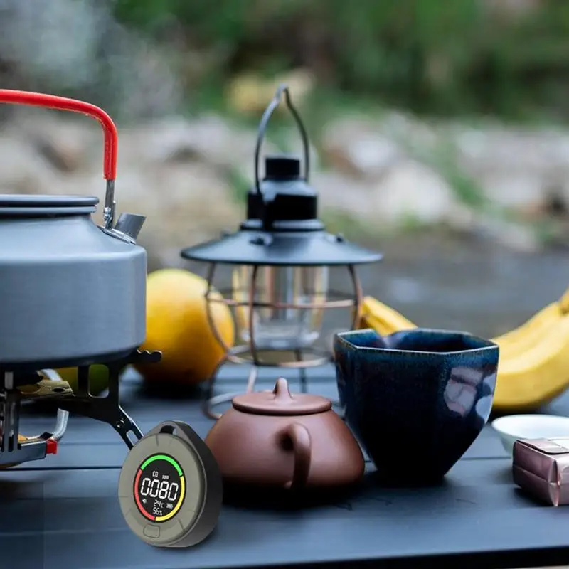 Koolmonoxidedetectoren Vuren Koolmonoxidedetector Temp En Vochtigheidsmeter Led Digitale Display Co-Sensor 1000Mah Draagbaar