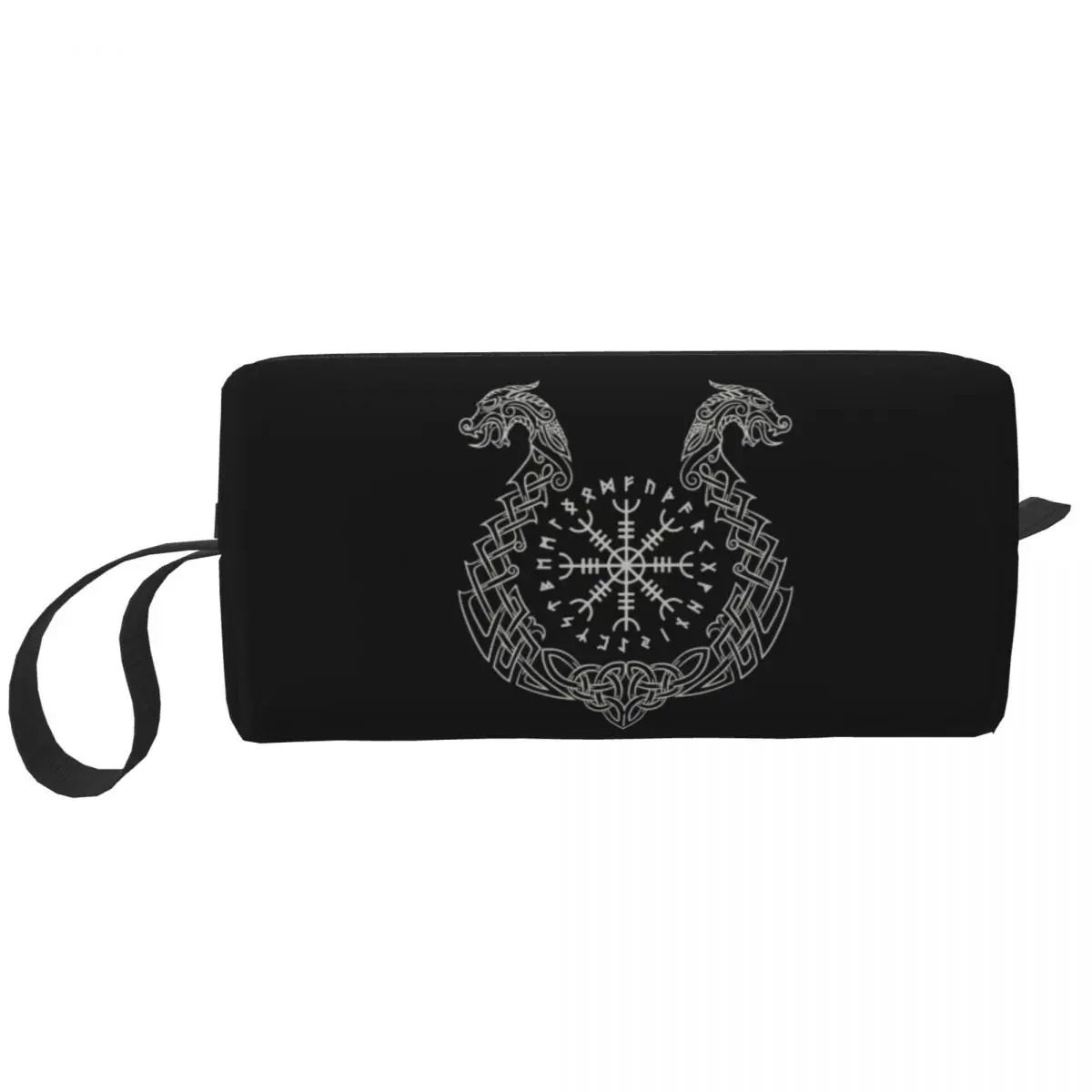 Capacete Viking personalizado de saco de higiene pessoal Awe para mulheres, bolsa de maquiagem bússola nórdica, organizador cosmético, armazenamento Lady Beauty, caixa Dopp Kit