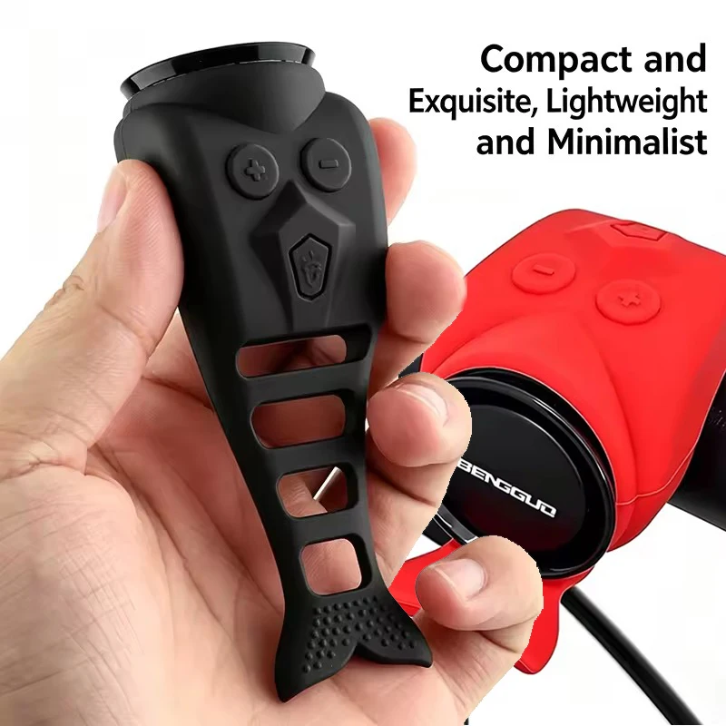 Campana de seguridad para bicicleta, 4 tonos, 120dB, volumen ajustable, bocina electrónica recargable para bicicleta, sonido fuerte, campana para bicicleta con carga tipo C
