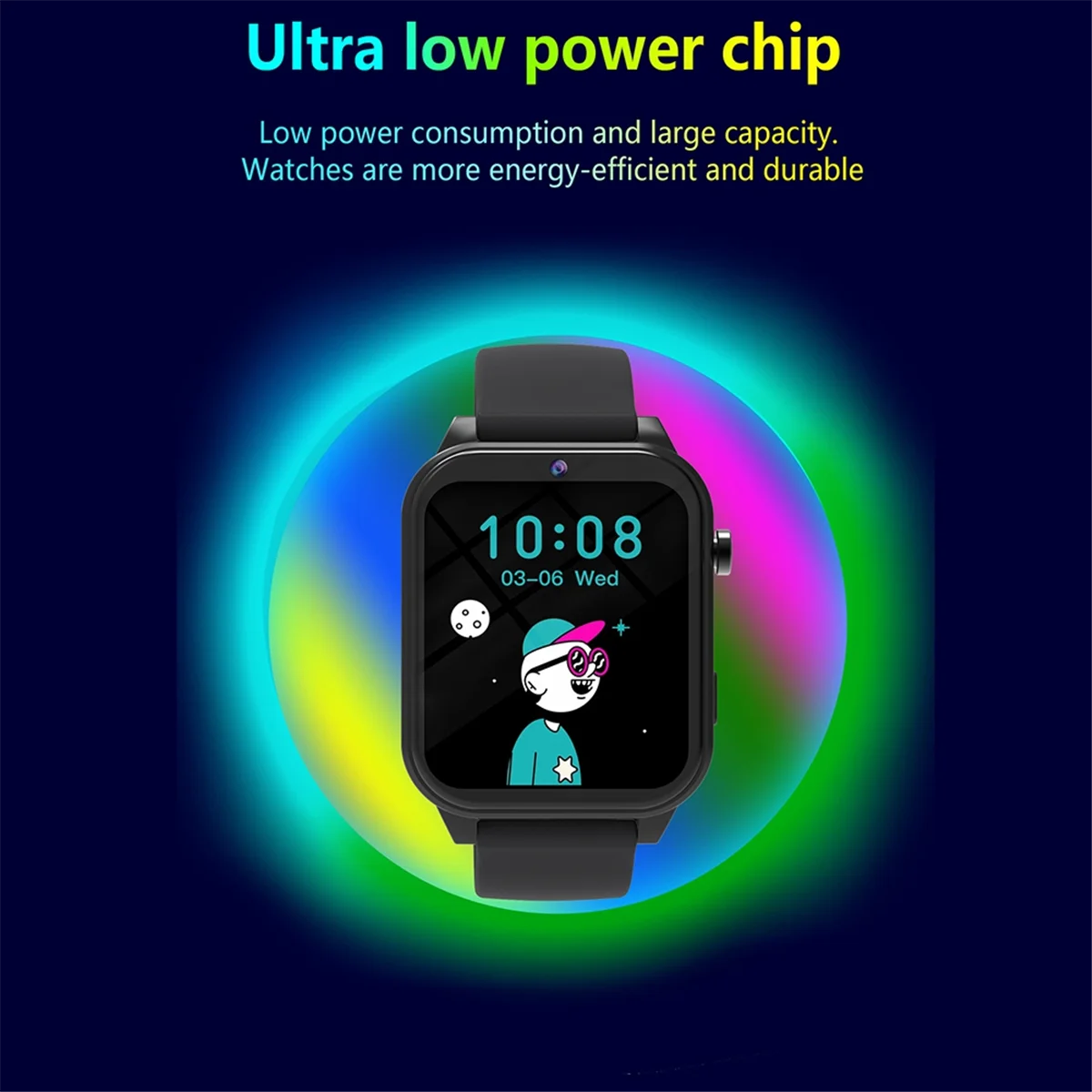 الأطفال دراسة Smartwatch HD ألعاب الكاميرا مصباح يدوي مراقبة النوم إنذار آلة حاسبة هدية عيد ميلاد للفتيات D