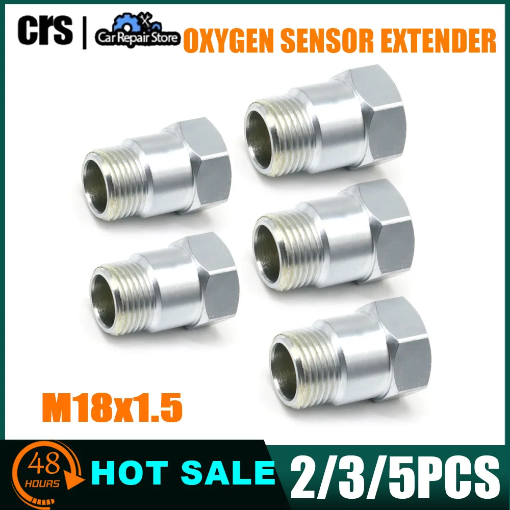 

Universal M18x1.5 Thread O2 Oxygen Sensor Test Pipe Extension Spacer Extender Isolator Adapter Check Light 32mm/1.25In 2/3/5PCS