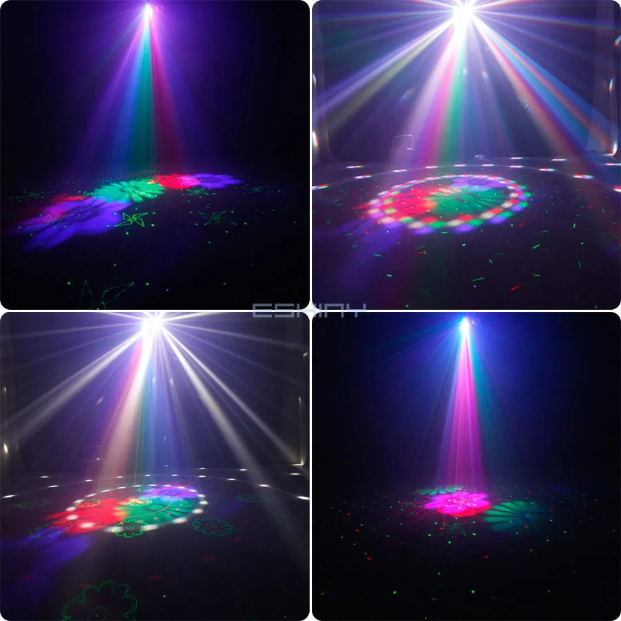 Magic Ball Colors Beam LED Lights, Projetor Laser Strobe, Iluminação de Palco, DJ Disco, DMX512, Party Dance Lamp, 60 Padrões, G25N8, 4in 1