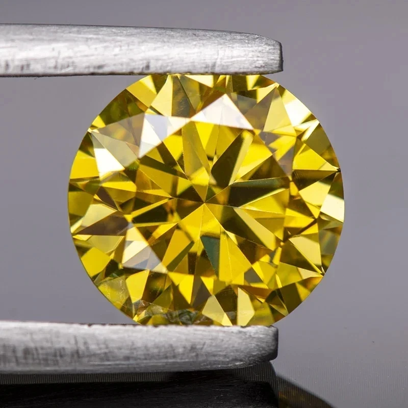 Moissanite Gemstone 1.0ct 1.0~3.0mm Golden Yellow Small Size Loose Lab Diamonds Beads for Jewelry Earrings Necklace ring Watch