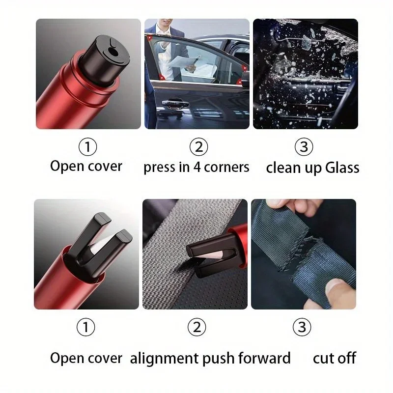 1pc Auto Safety Hammer, Emergency Glass Window Breaker, Seat Belt Cutter