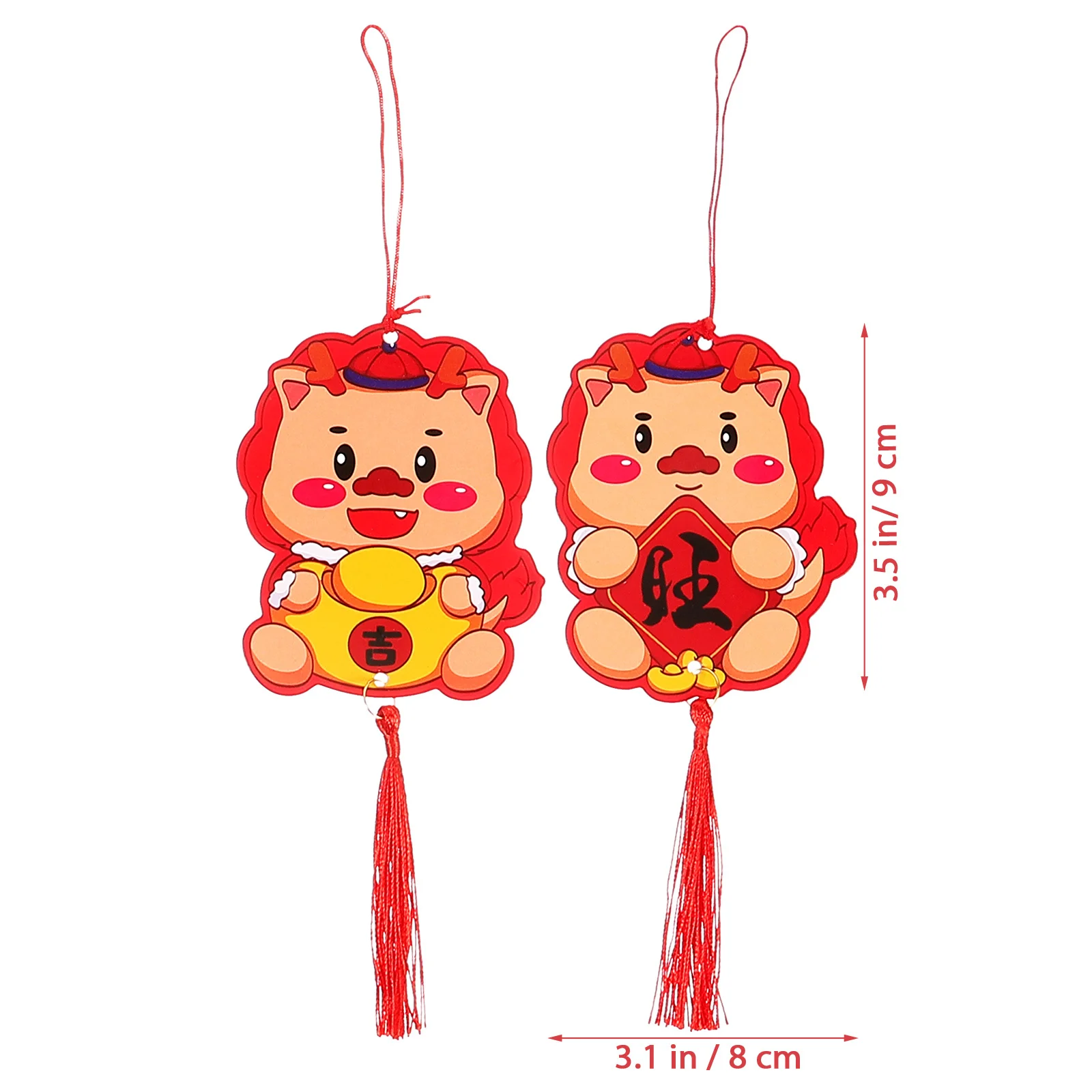 6 шт., новогодний подвесной декор, подвеска в китайском стиле, праздничные принадлежности, весенние праздничные украшения, настенное внутреннее украшение для дома