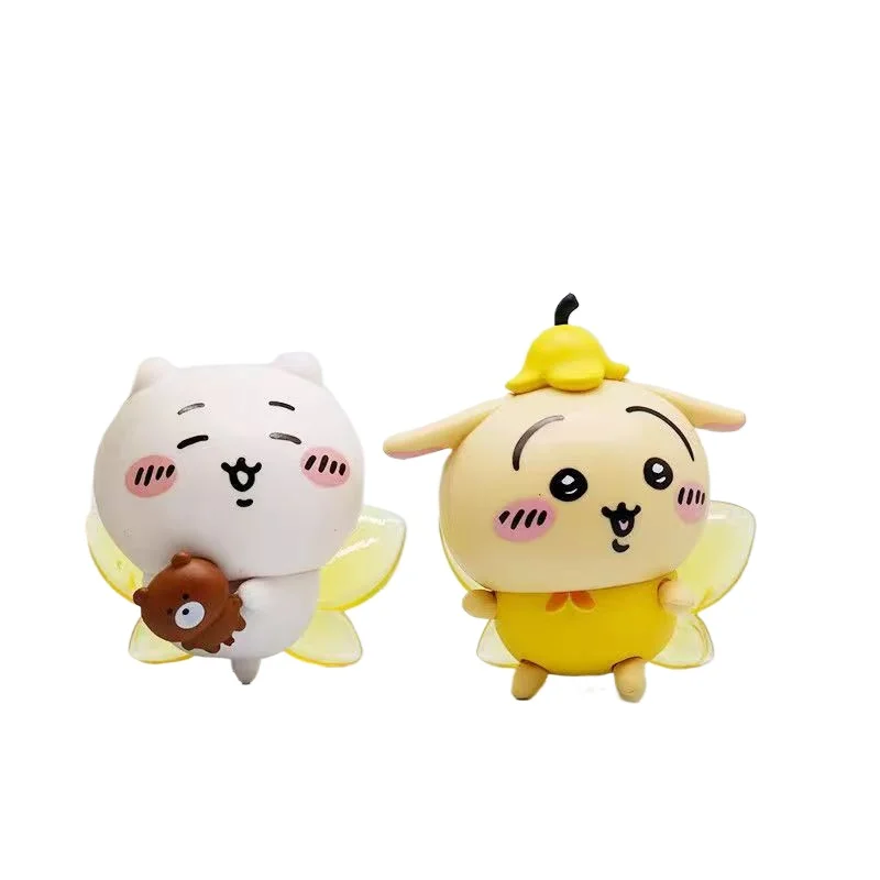 6 Stück Chiikawa Anime Cartoon Kawaii Hachiware Usagi Blind Box Happy Partner Figur Desktop-Puppe Ornamente Geschenk für Freunde – Detail 3