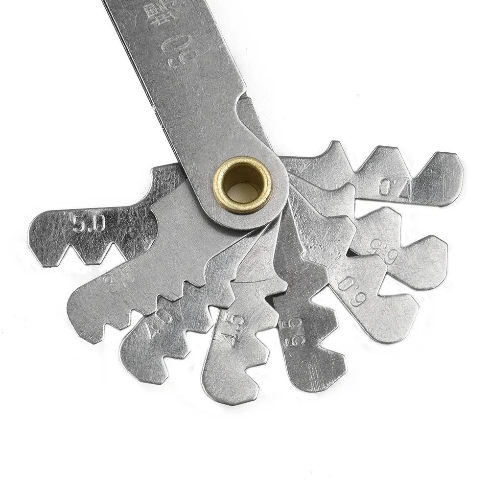 Thread Pitch Cutting Gauge Blade Tool 55 & 60 Degree Inch Metric Screw Thread Pitch Gauge Blade Thread Meter Measuring Tool