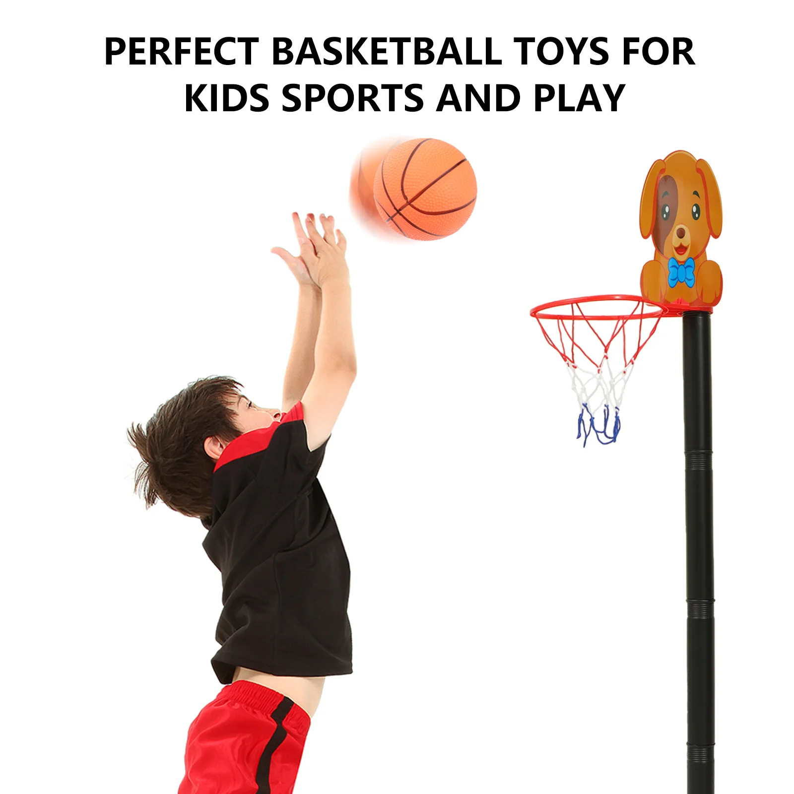 

4 Pcs Basket Ball Inflatable Basketball Set Mini Bouncy Toddler Indoor Sports Baby