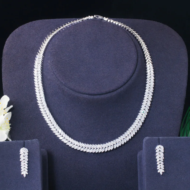 

Pera великолепные сверкающие круглые серьги-капли с кубическим цирконием и ожерелье, комплект ювелирных изделий для выпускного вечера J225