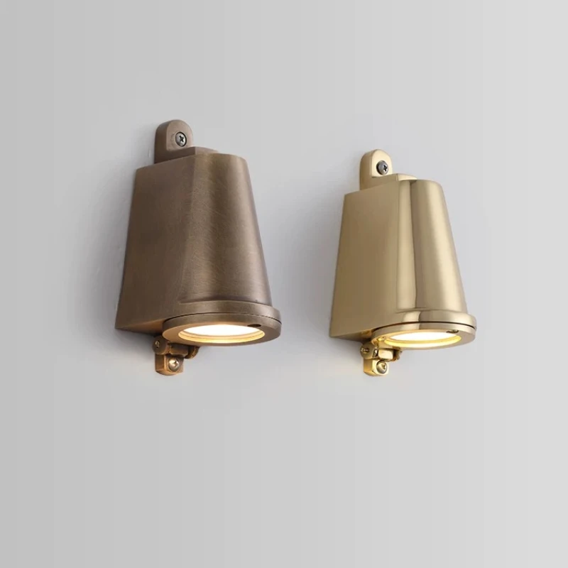 Outdoor wall lamp B B clothing store door retro all copper spotlight