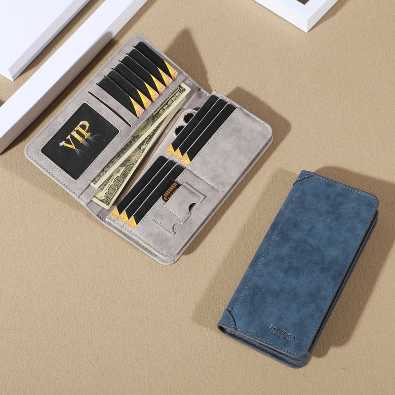 

Новый мужской бумажник из искусственной кожи коричневого цвета-Безопасный и стильный кошелек для монет в деловом стиле