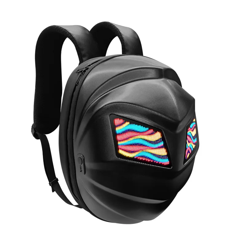 Sac à dos de cyclisme LED Knight avec écran oculaire pour femme, étanche à la pluie, Bluetooth, moto, sacs d\'école, Ruzzak