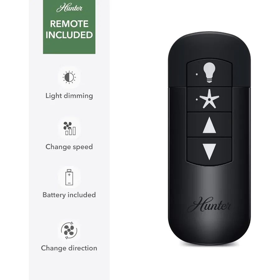 مروحة سقف داخلية معاصرة باللون الأسود غير اللامع مقاس 52 بوصة مع مجموعة إضاءة مدمجة وجهاز تحكم عن بعد لمساحات المعيشة المنزلية الحديثة