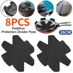 8pcs Pot Pan Protectors Divider Pads Non-stick Hot Pot Dividing Protector Pad to Prevent Scratching Separate Protect Surfaces