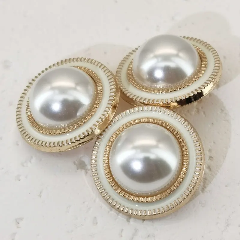

Luxury Pearl Metal Buttons for Clothes Sewing Accessories 20/25mm Decorative Buttons for Clothing Jacket Coat Buttons Decoration
