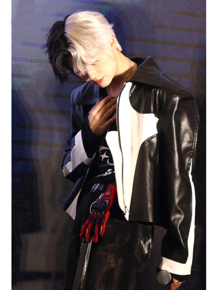 

Мужская модель мотоциклетного джета с мягкой подкладкой Cleanfit, высококачественный датчик Cool Street из искусственной кожи, свободная посадка для сращивания