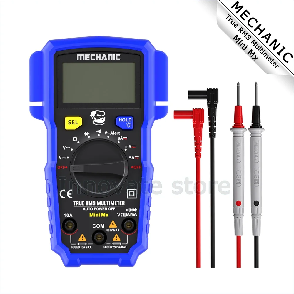 MECHANIC Mini MX True RMS Multimeter LED 2000Count Display High Precision Intelligent NCV Measurement Temperature Detection Tool