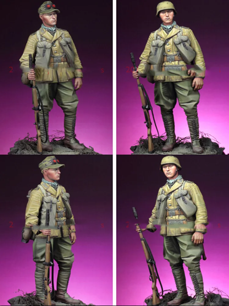 New Unassembled 1/16 world war two Deutsche Afrika Grenadier   Resin Kit DIY Toys Unpainted kits