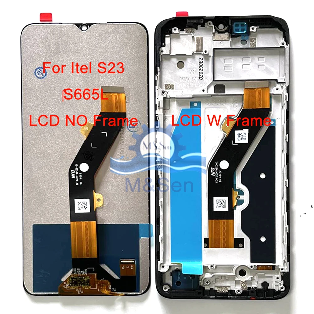 Original For itel S23+/S23 Plus S681LN LCD Display Screen Touch Panel Digitizer For itel S23 S665L Frame