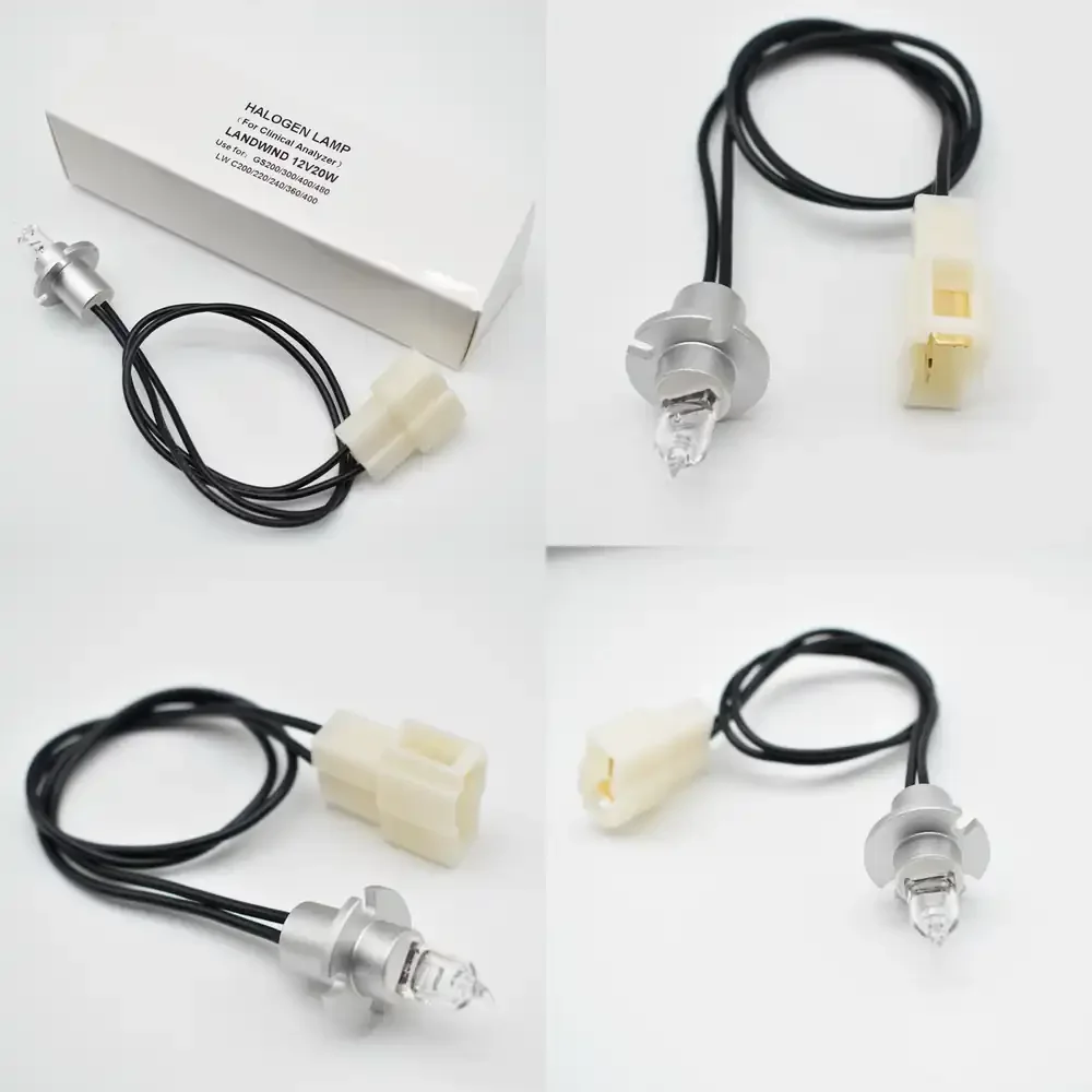 Сменная лампа для биохимических анализаторов GS200 GS300 GS320 GS400 GS480, галогенный источник света 12В 20Вт с цоколем