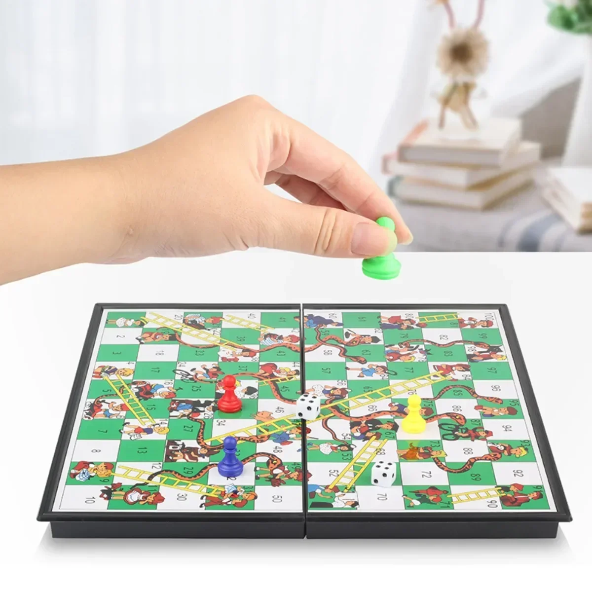 Snake Ladder Educational Kids Children Toys Interesting Board Game Set Portable Flying Chess Board Family Board Game