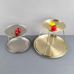 Stainless Steel Seafood Tray Rack Snack Food Platter Stand Holder BBQ Platter Dish Rack Restaurant Accessories