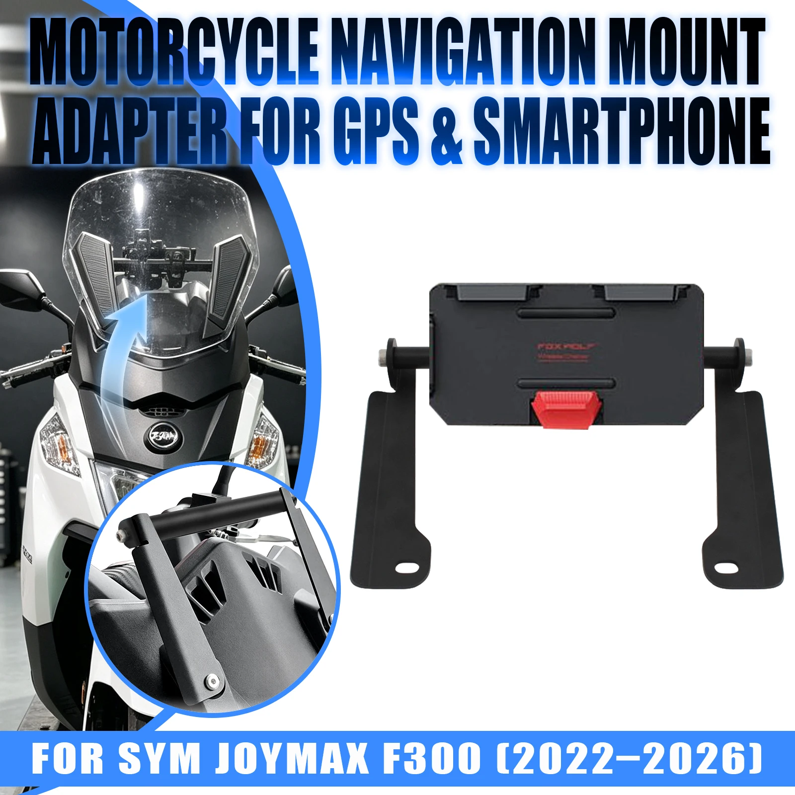 Motorcycle Navigation Phone Mount GPS Plate Bracket Stand Holder For SYM Joymax F 300 F300 JoymaxF300 2022 2023-2026 2