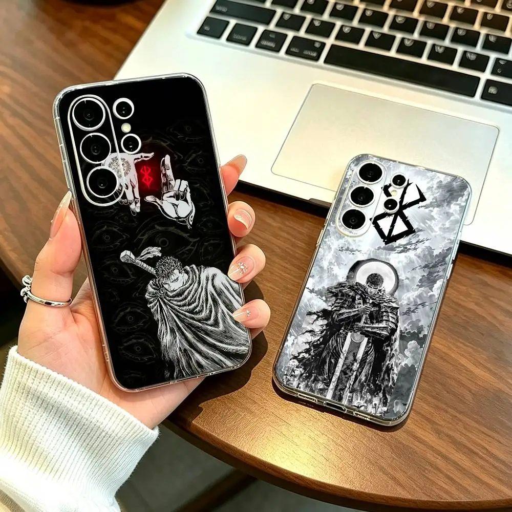 Anime B-Berserk Phone Case Transparent Silicone Soft For Samsung S25,S24,S21,S22,S23,S30,Ultra,S20,Plus,Fe