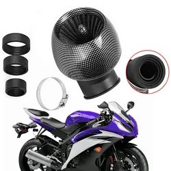 28-48mm Carbon Fiber Motorcycle Air Filter Cleaner Bend Elbow Air Filter Motorbike Universal for Honda Kawasaki Dirt Bike ATV