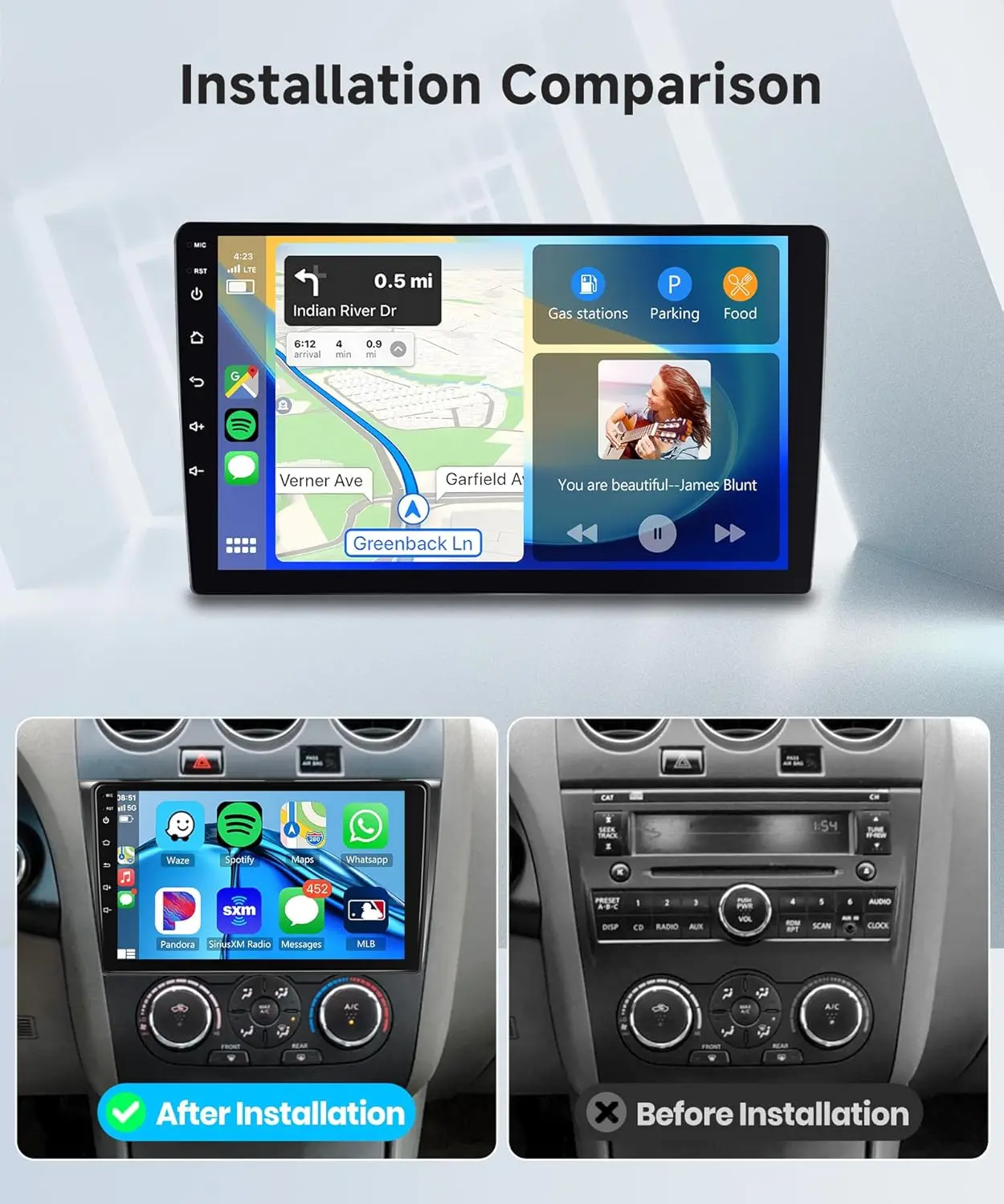 Android 13 Car Radio CarPlay Android Auto Multimedia Player 2 DIN