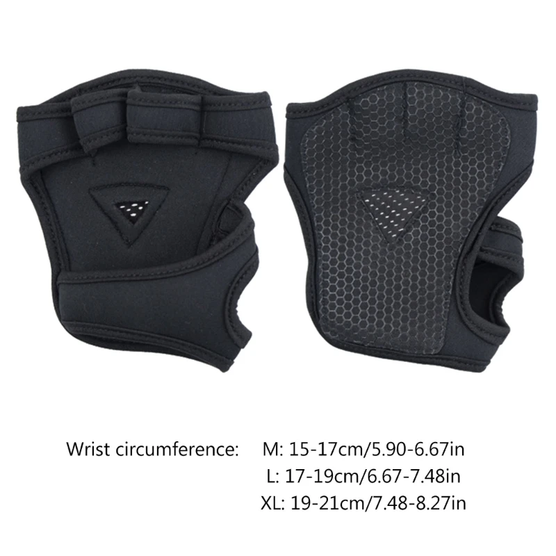 2Pcs Weightlifting Gloves Men Women Silicone Non-slip Breathable Four Finger Fitness Exercise Gloves Workout Grip Gloves