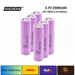 3500mAh 3.7V Lithium Battery NEW 18650 INR 35E Flat Top Rechargeable Batteries Li-ion 13A MAX 3.6 V 18650 Cell 62.25mm*18.25mm